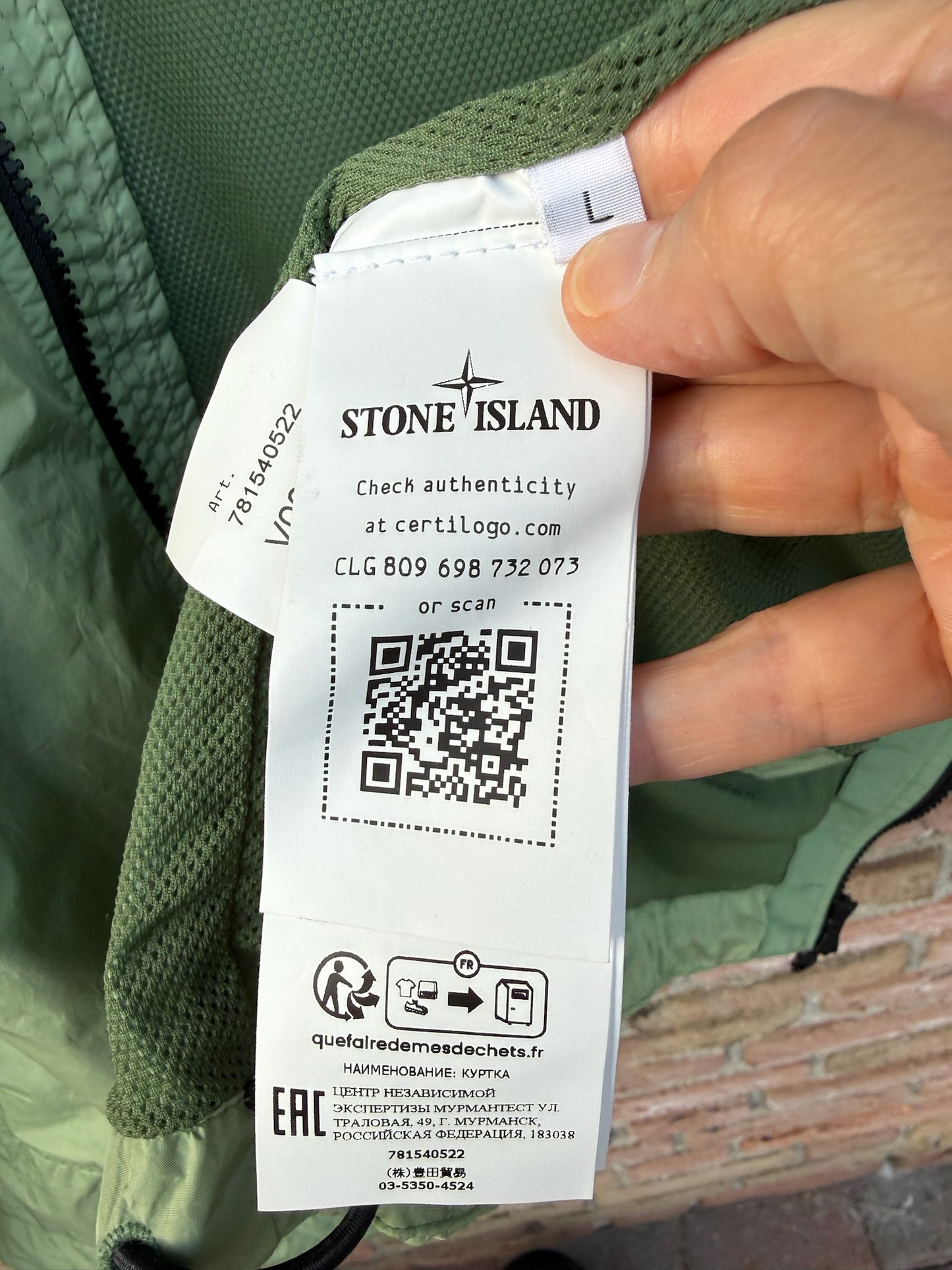 Stone Island Garment Dyed Crinkle Reps NY Jacket - L