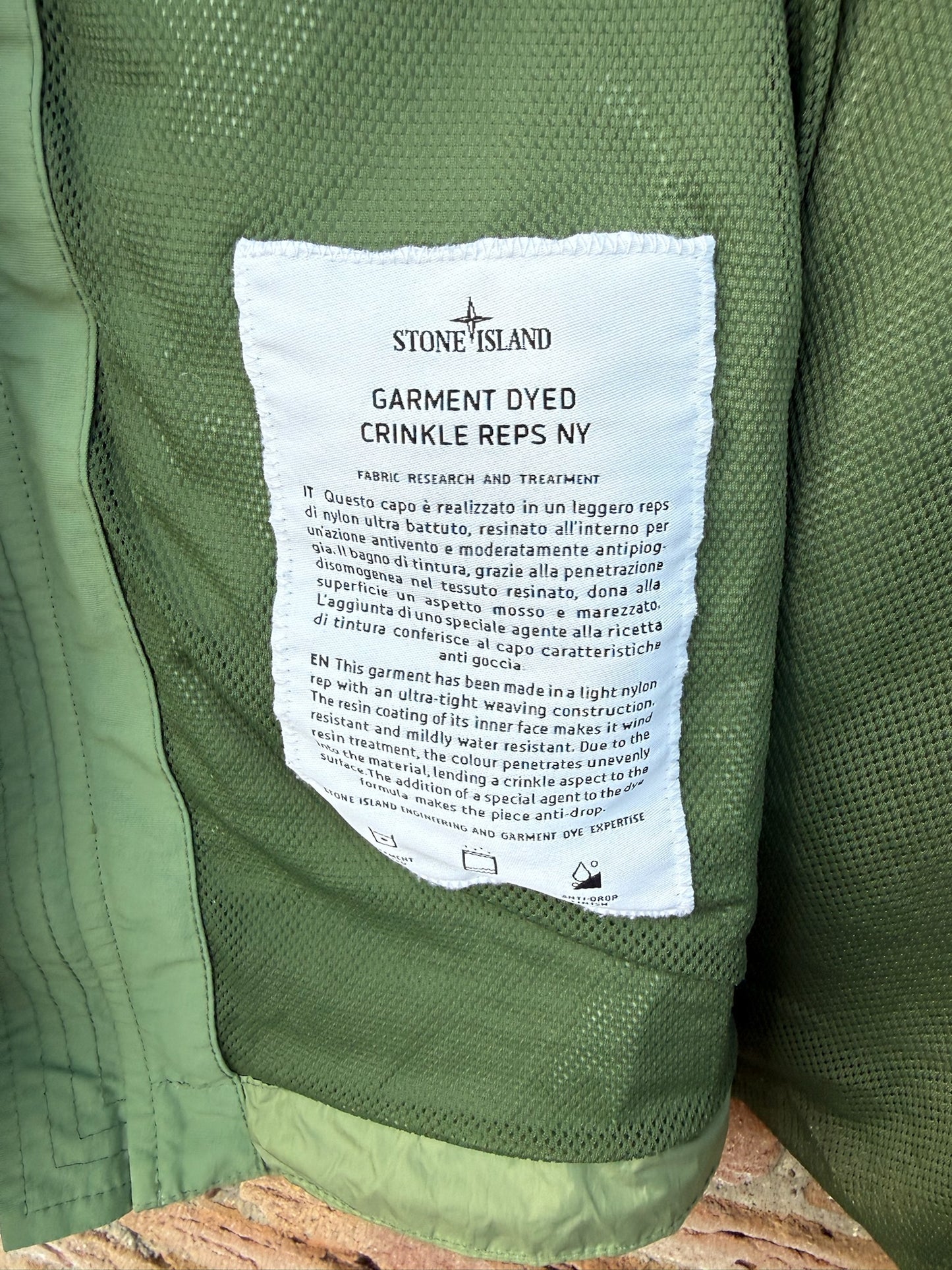 Stone Island Garment Dyed Crinkle Reps NY Jacket - L