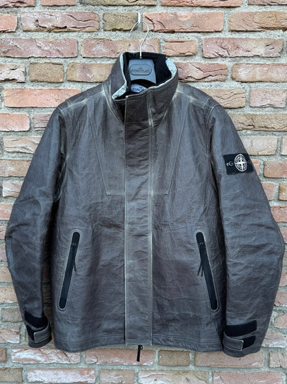 Stone Island Ice Jacket in Dyneema Bonded Leather Jacket - M