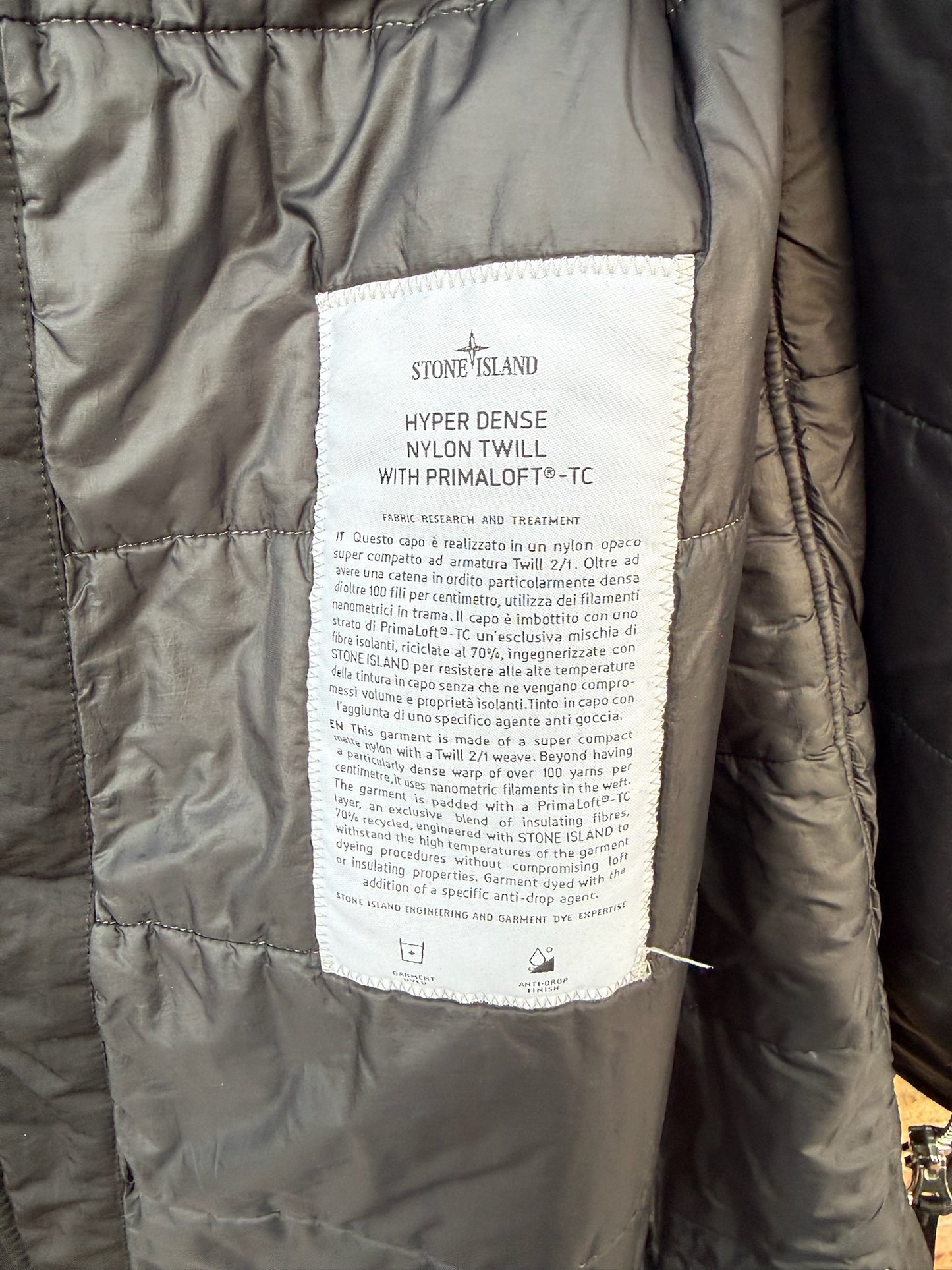 Stone Island Hyper Dense Nylon Twill Primaloft-TC Jacket - L