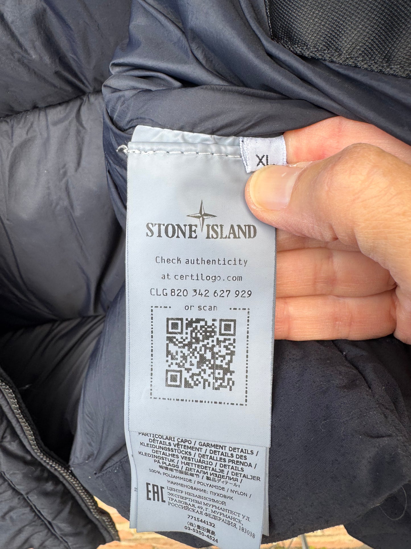 Stone Island Naslan Light Watro Down-TC Jacket - XL