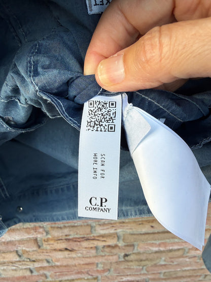 C.P. Company 50 Fili Indigo Bleached Goggle Jacket - L