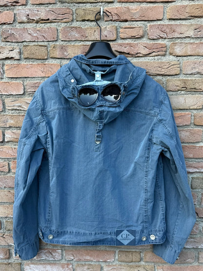 C.P. Company 50 Fili Indigo Bleached Goggle Jacket - L