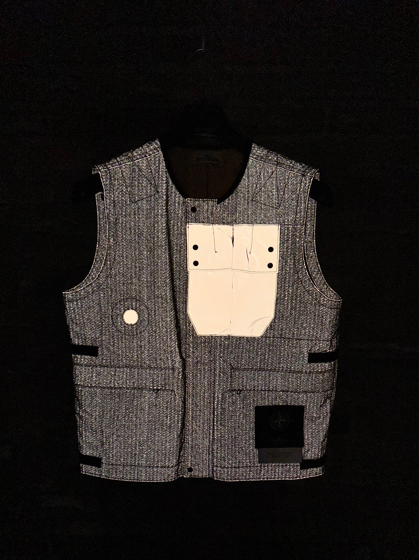 Stone Island Needle Punched Reflective Weste - L