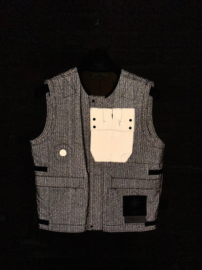Stone Island Needle Punched Reflective Weste - L