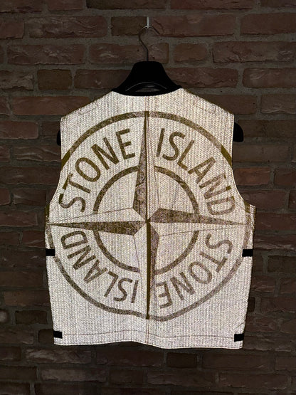 Stone Island Needle Punched Reflective Weste - L