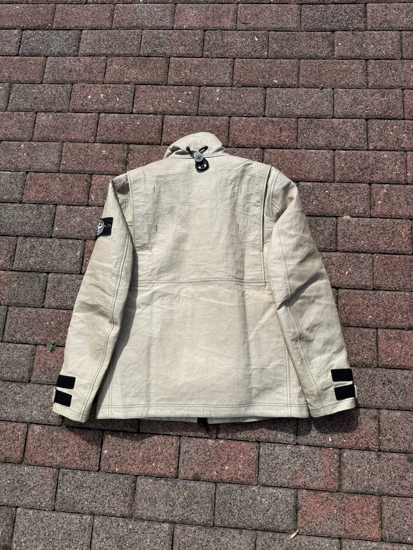 Stone Island Ice Jacket in Dyneema Bonded Leather Jacket - M