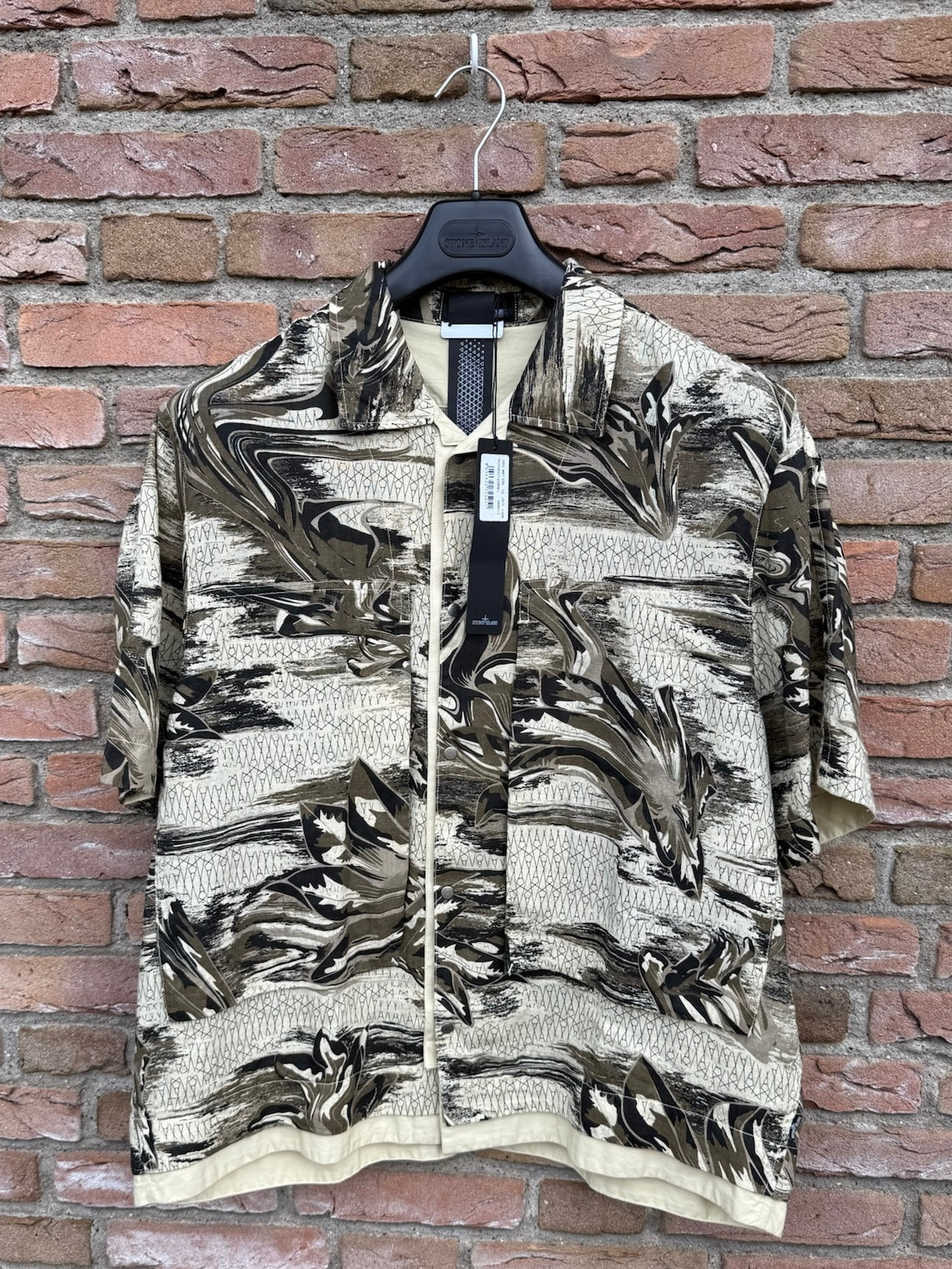 Stone Island Shadow Project Guayabera Shirt - L
