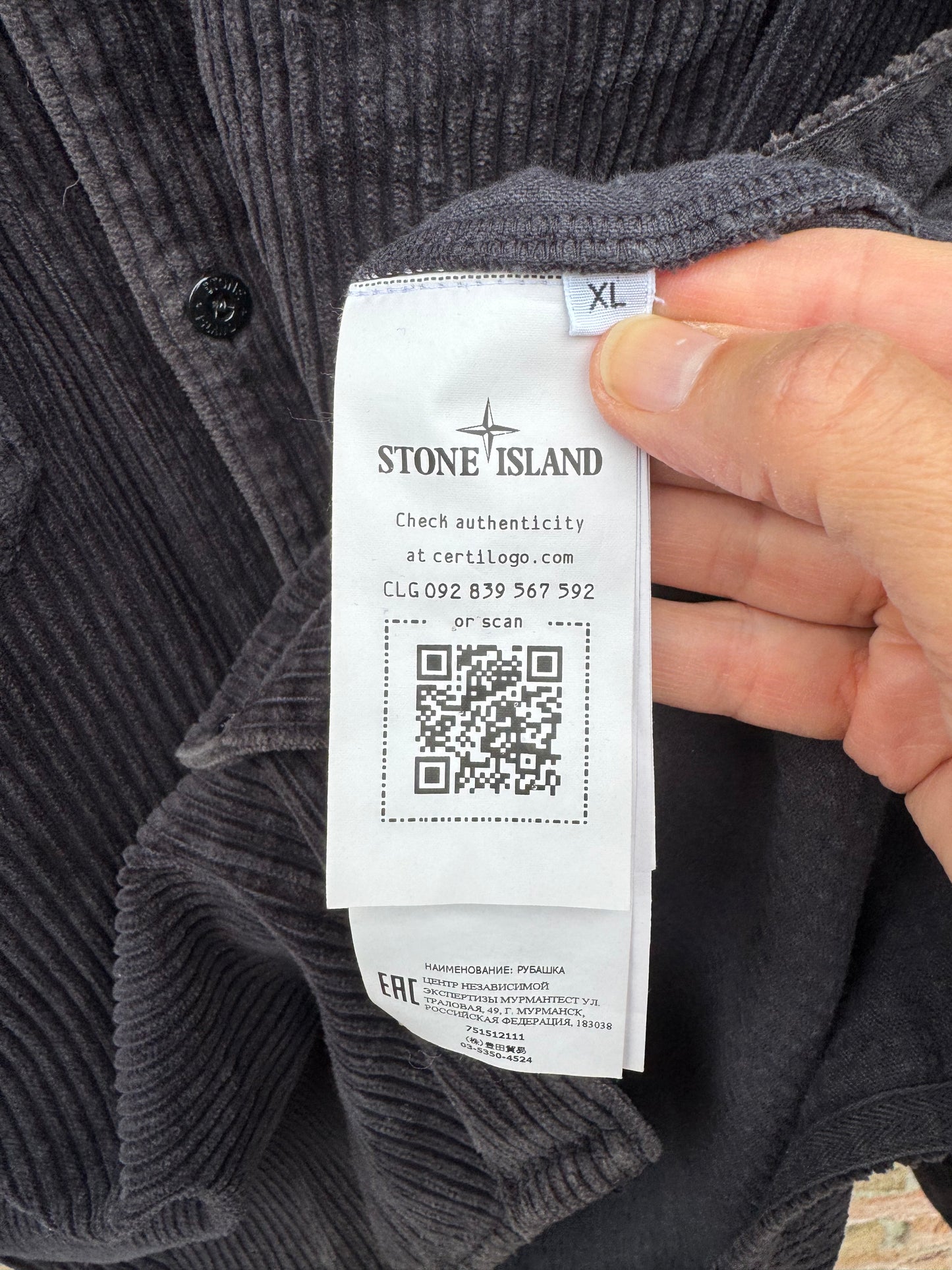 Stone Island Corduroy Overshirt - XL