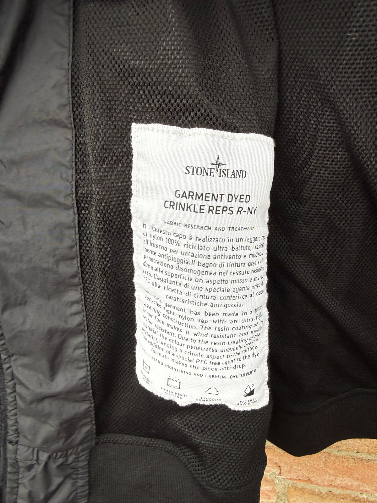 Stone Island Garment Dyed Crinkle Reps R-NY Jacket - L