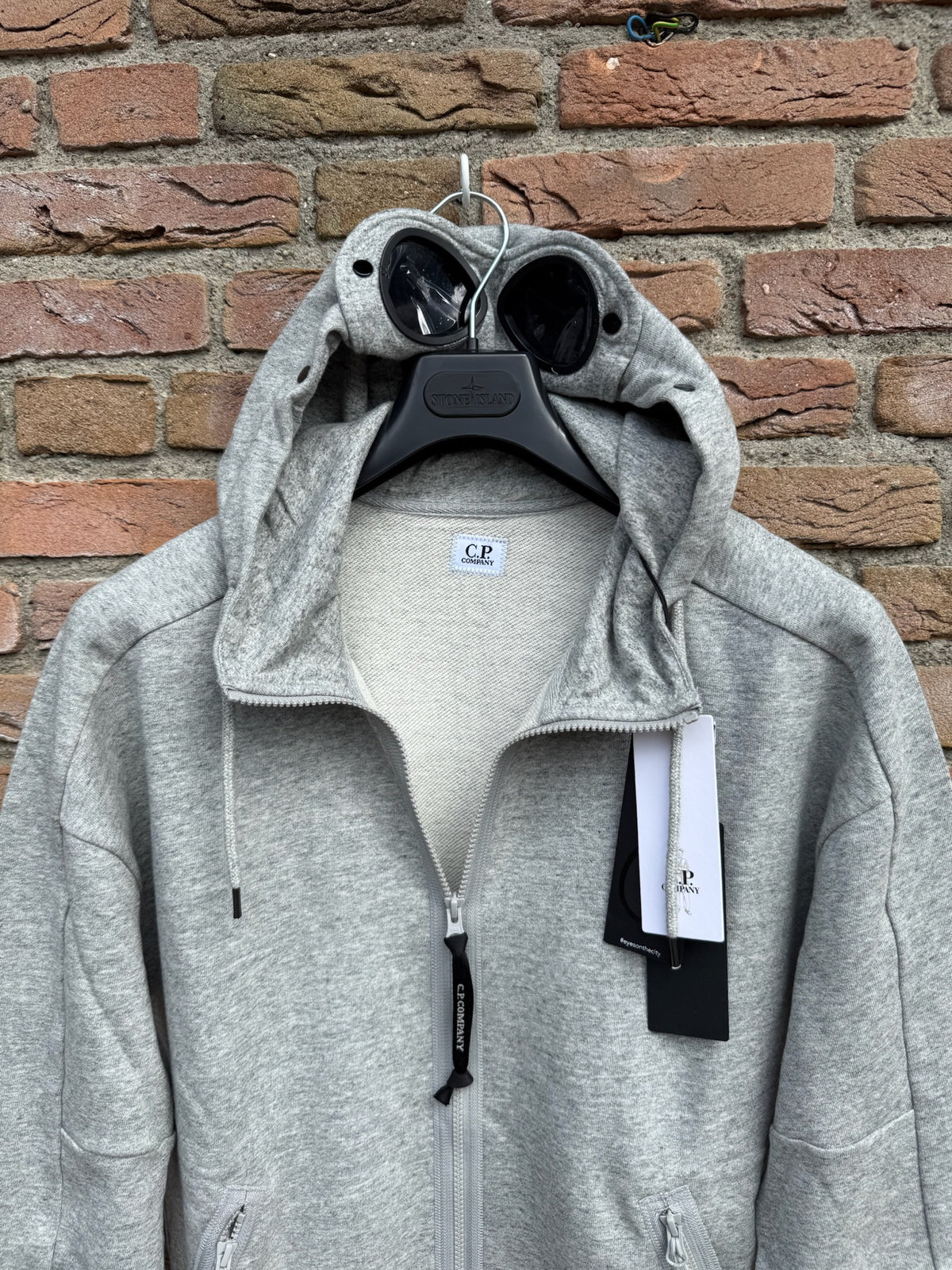 C.P. Company Zipped Goggle Hoodie - M