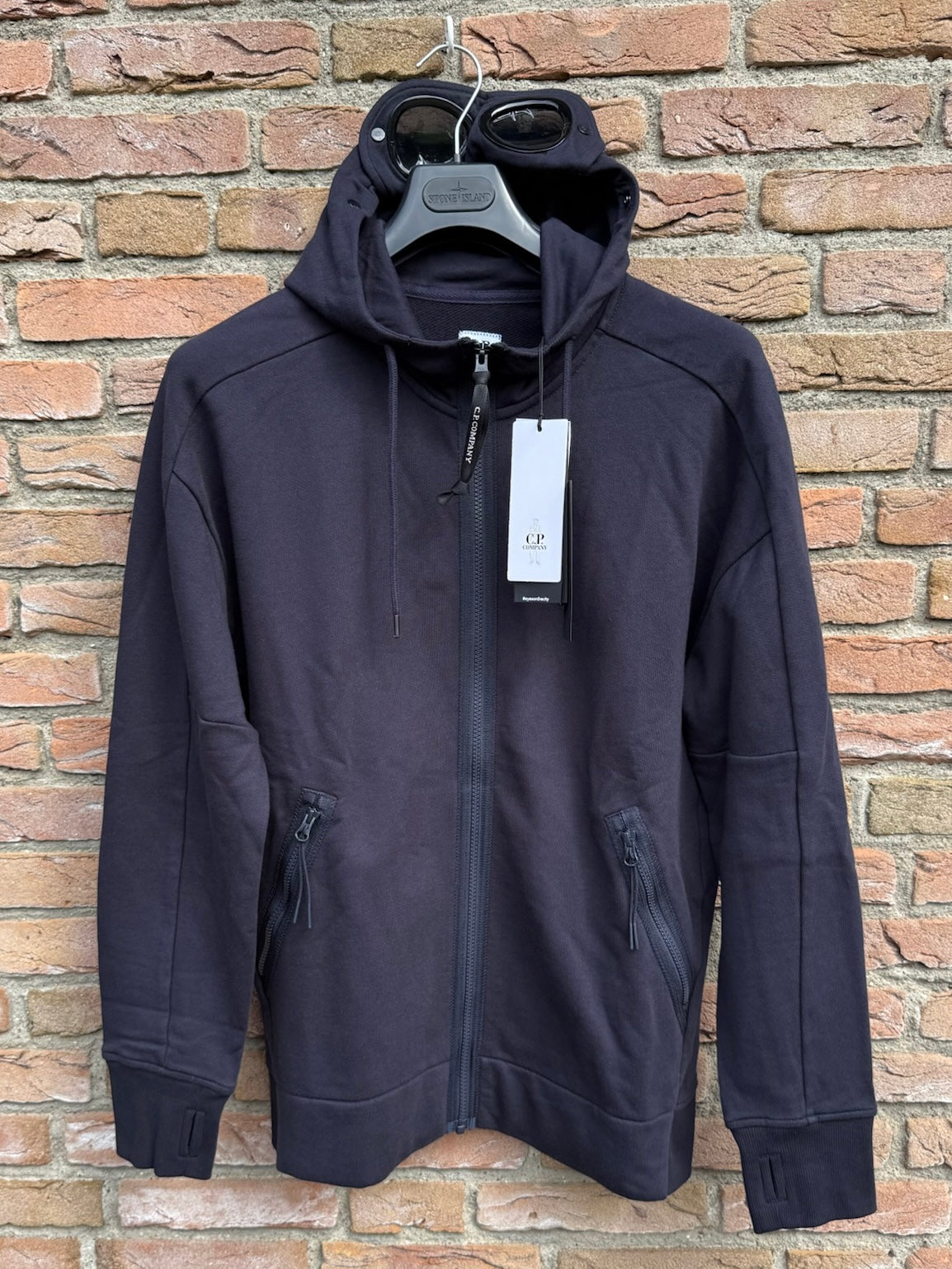 C.P. Company Zipped Goggle Hoodie - L