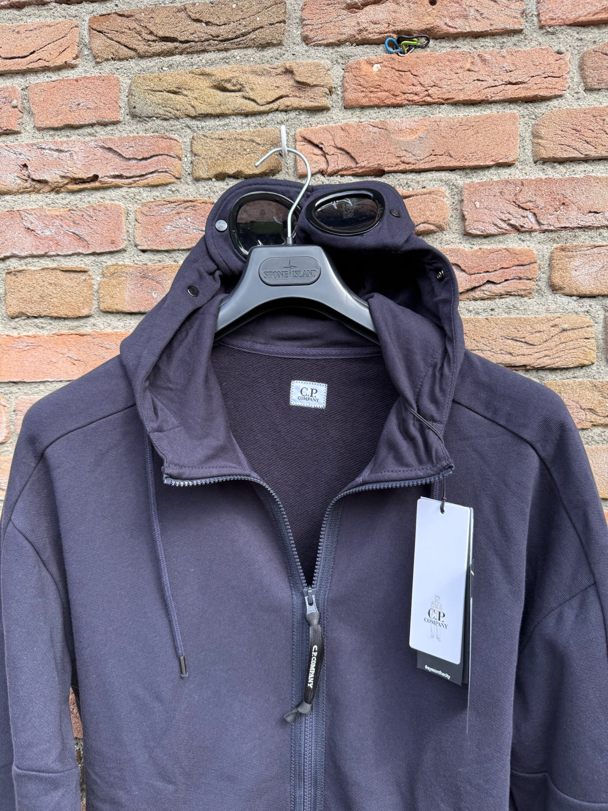 C.P. Company Zipped Goggle Hoodie - L