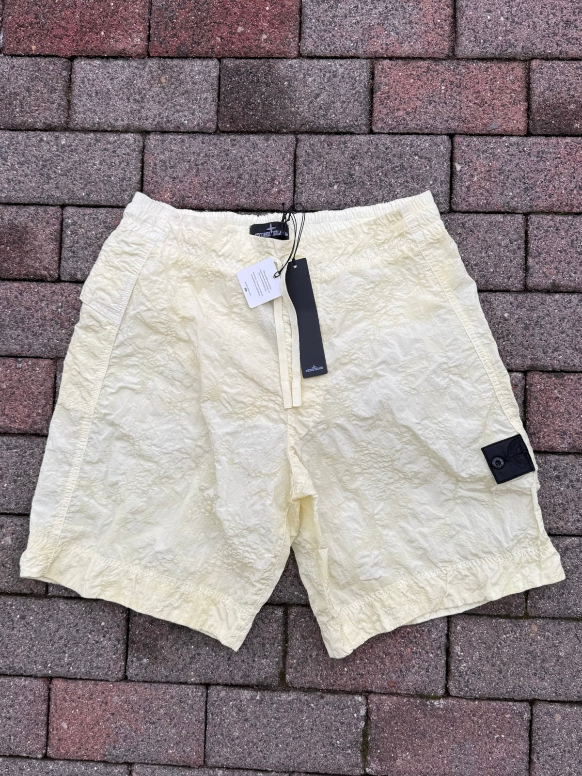 Stone Island Shadow Project Waffle Print Nylon Metal Shorts - S