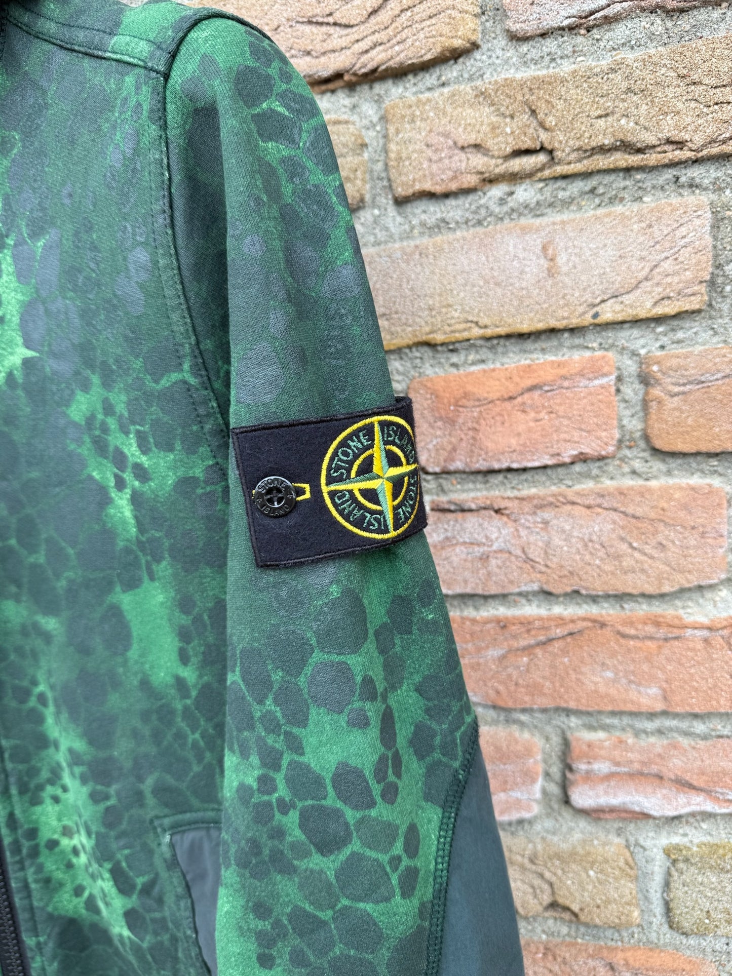 Stone Island Alligator Camo Zipped Hoodie - S