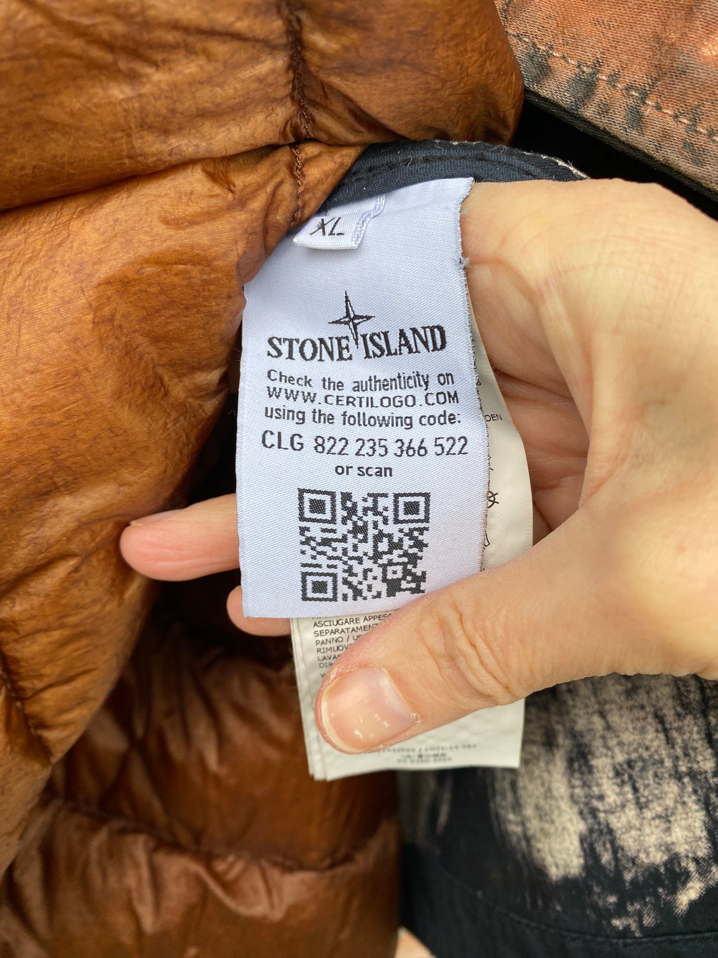 Stone Island Hand Painted Tortoise Jacke - XL