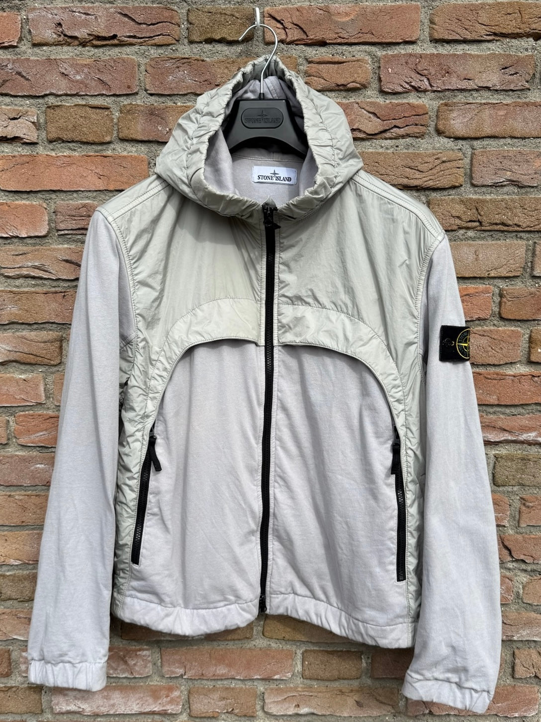 Stone Island Garment Dyed Crinkle Reps NY + Jersey 250 Jacket - M