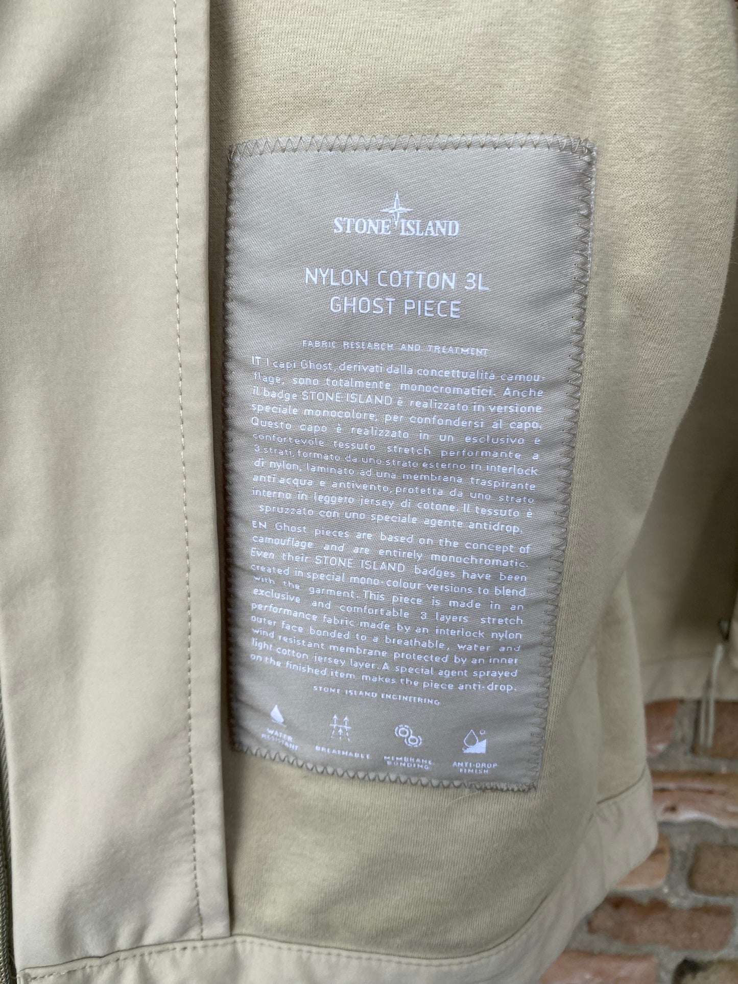 Stone Island Nylon Cotton Ghost Jacke - L