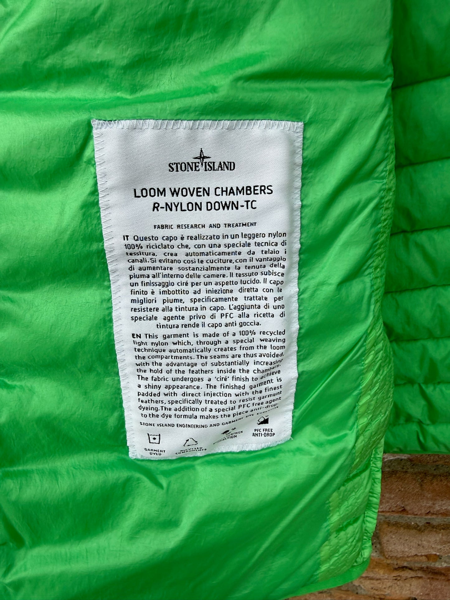 Stone Island Loom Woven Chambers R-Nylon Down-TC Jacket - L