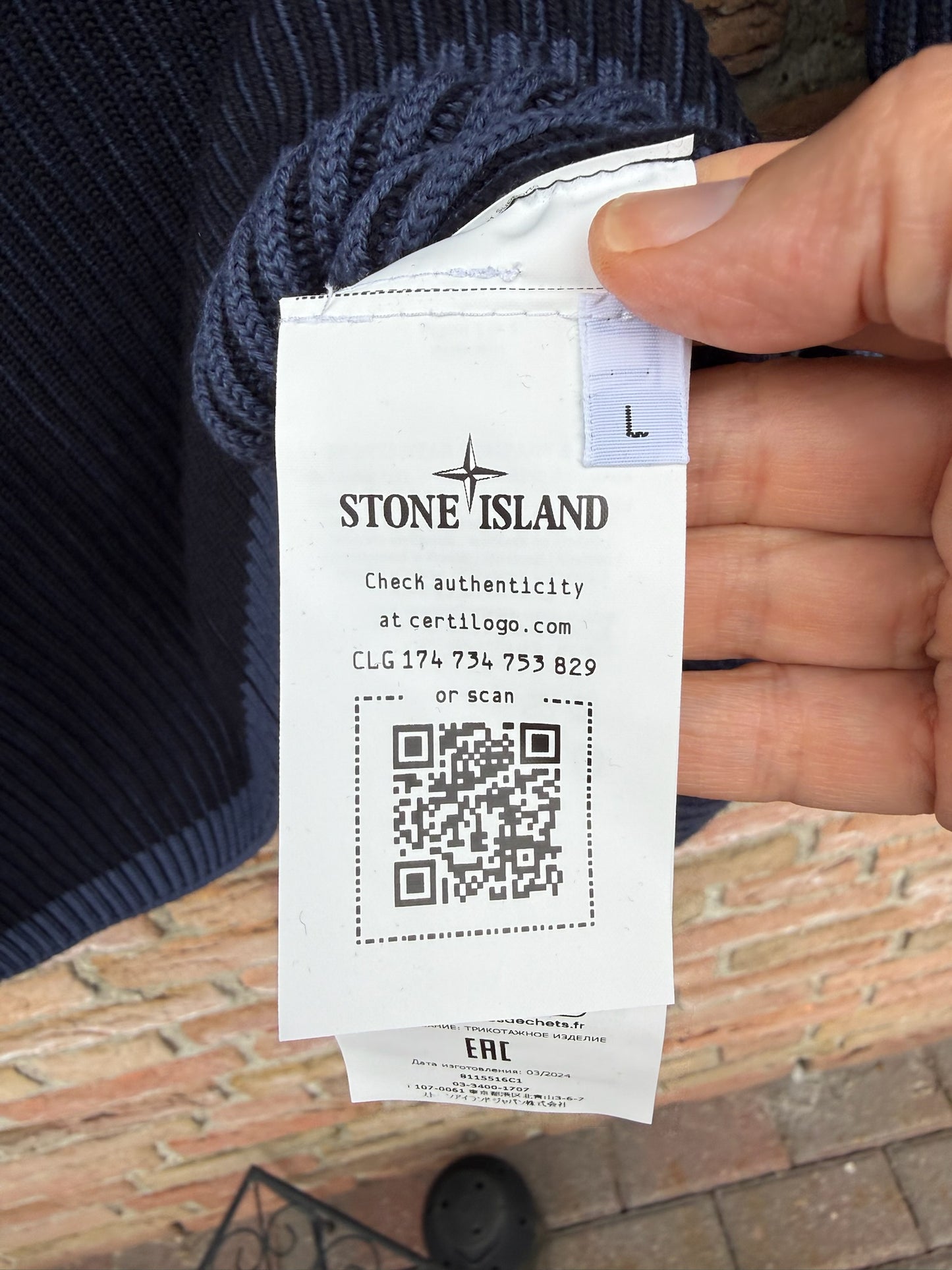 Stone Island Knit Zip Pullover - L