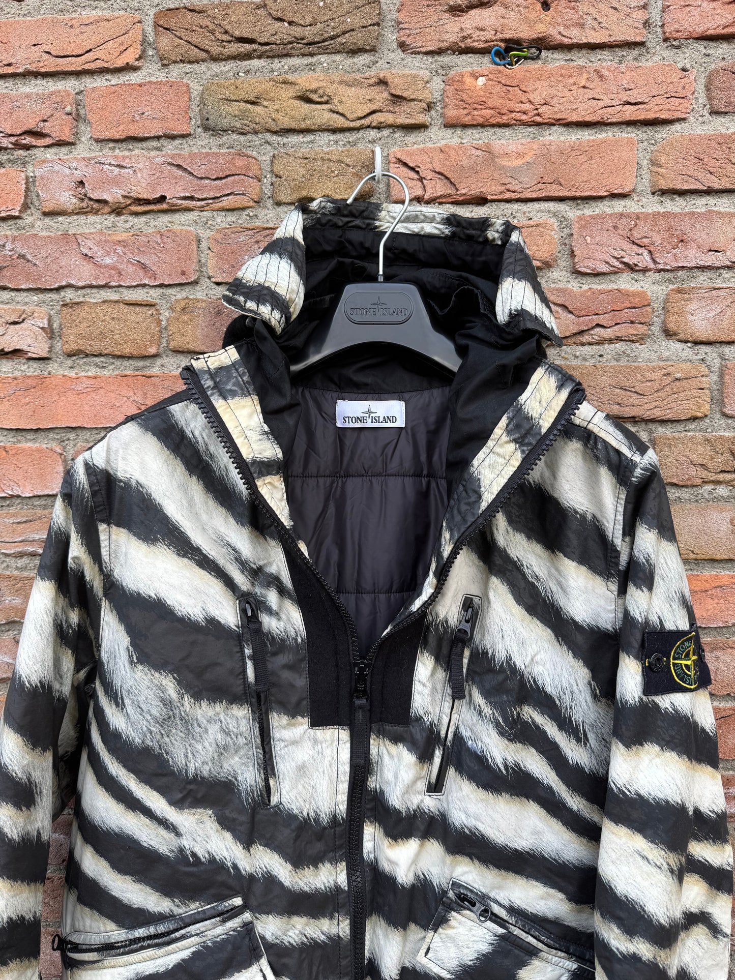Stone Island White Tiger Camo 50 Fili Primaloft Jacket - M