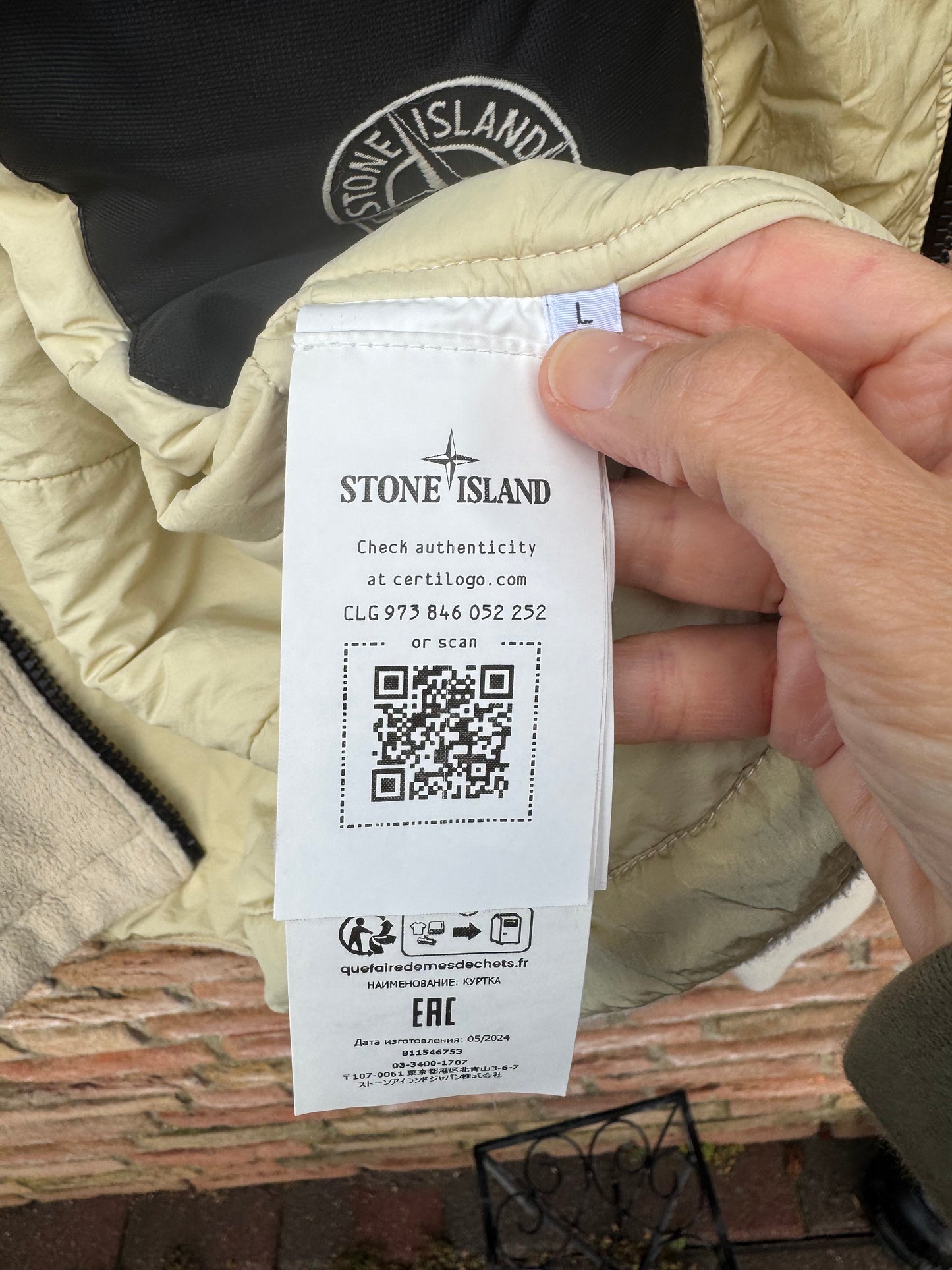 Stone Island Cotton Pile with Nylon-TC Jacket - L