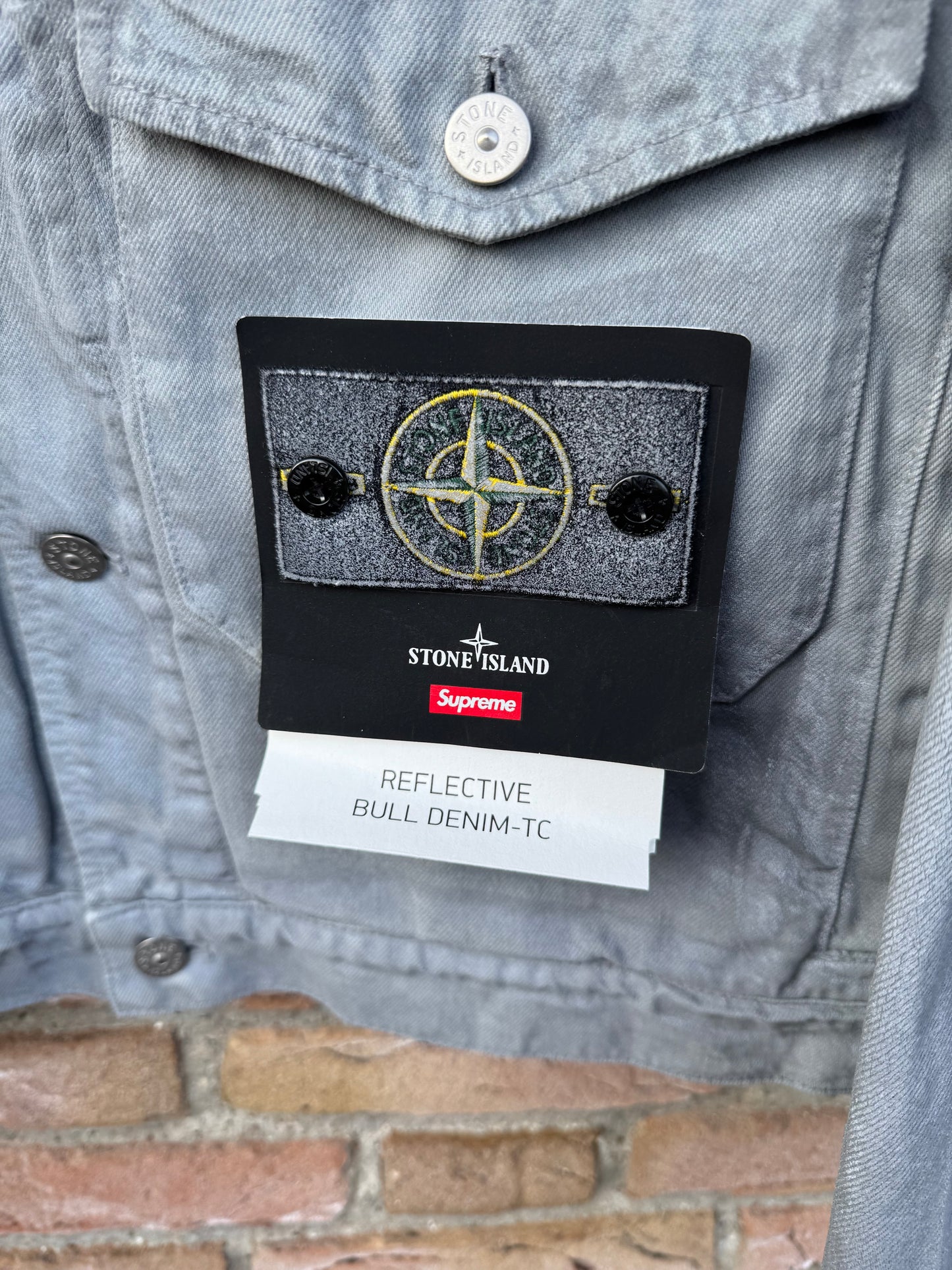 Stone Island x Supreme Reflective Bull Denim-TC Jacket - M