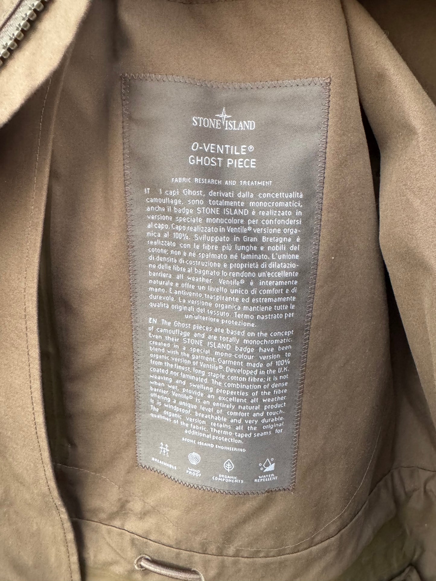 Stone Island O-Ventile Ghost Jacket - XL