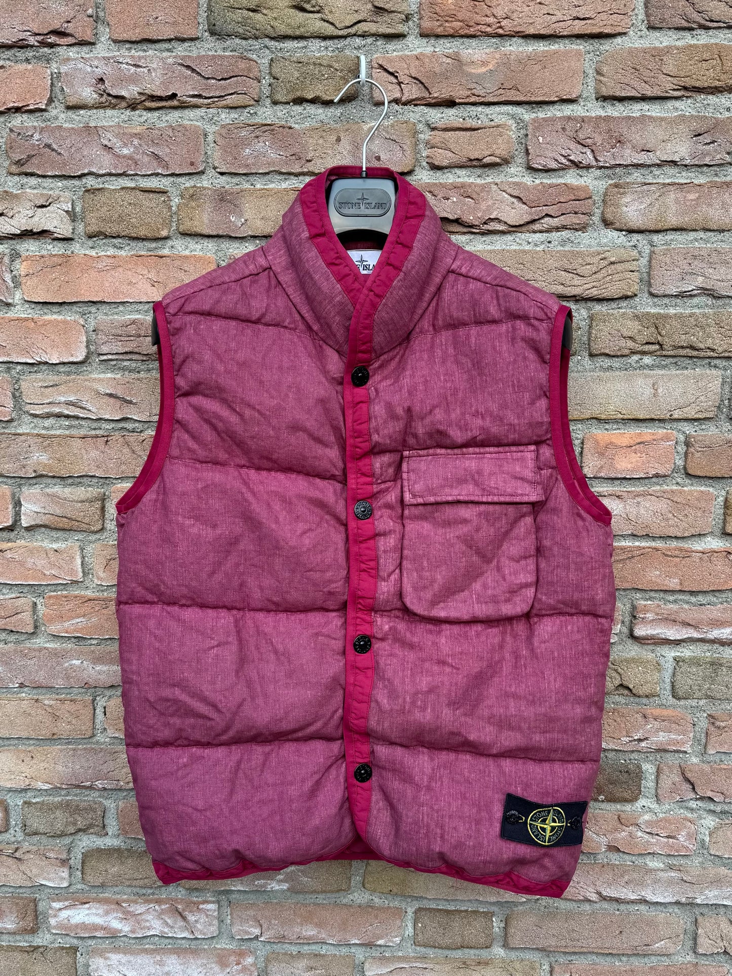 Stone Island Lino Resinato Daunenweste - M