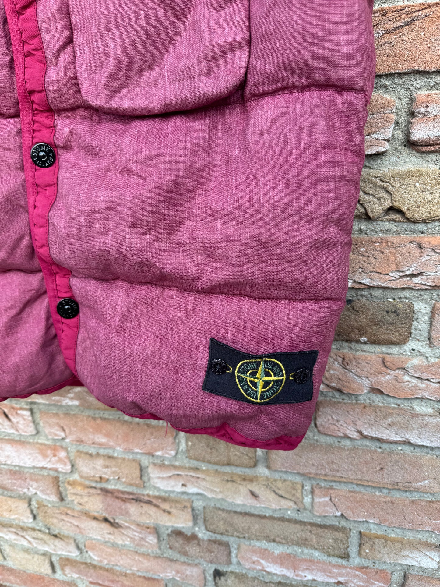 Stone Island Lino Resinato Daunenweste - M