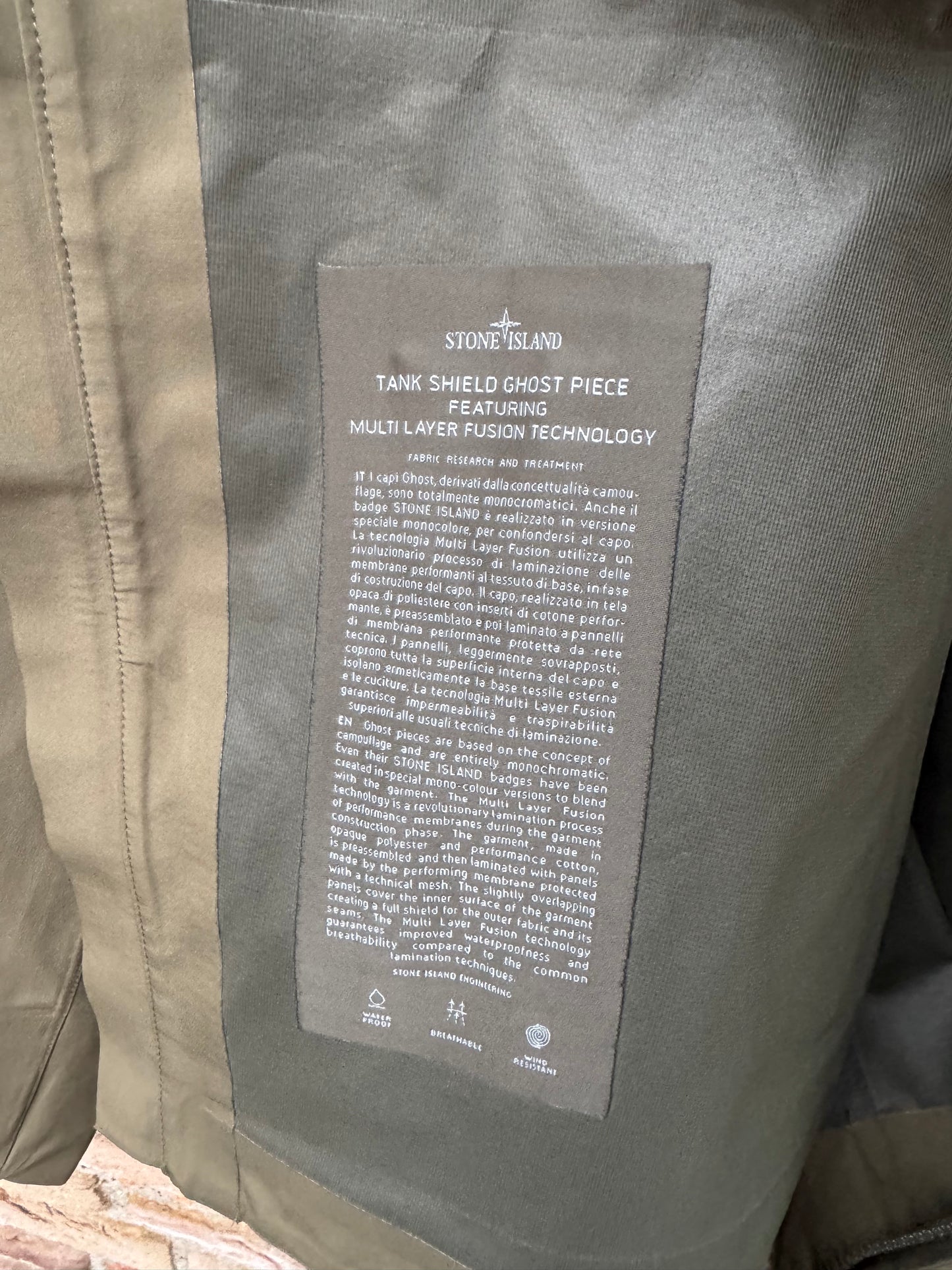 Stone Island Tank Shield Multilayer Ghost Jacket - M