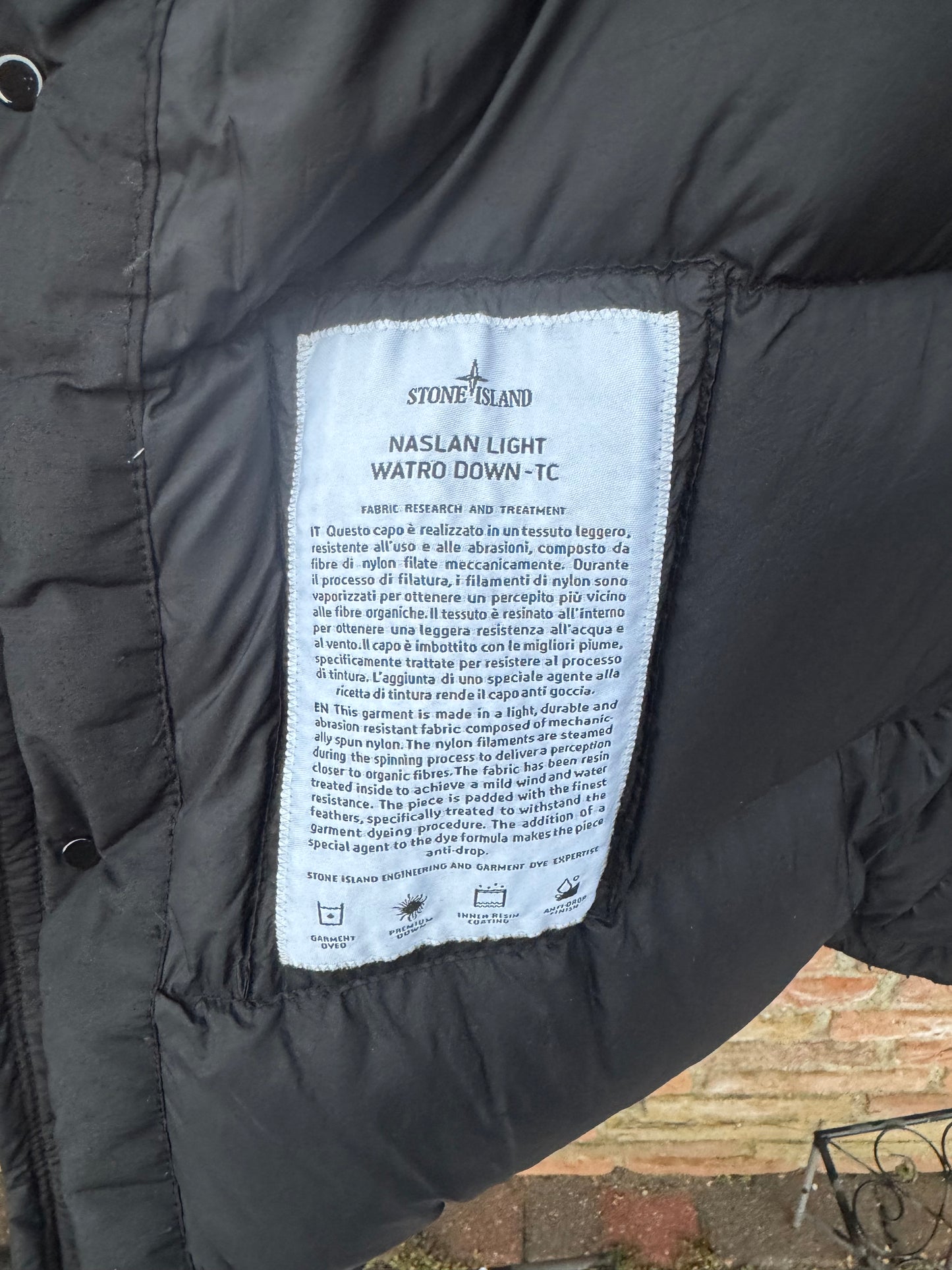 Stone Island Naslan Light Watro Down-TC Jacket - L