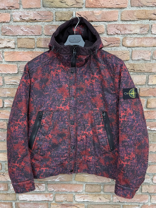 Stone Island Raso Gommato Camo Print-OVD Jacket - L