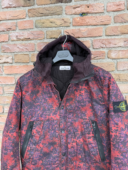 Stone Island Raso Gommato Camo Print-OVD Jacket - L