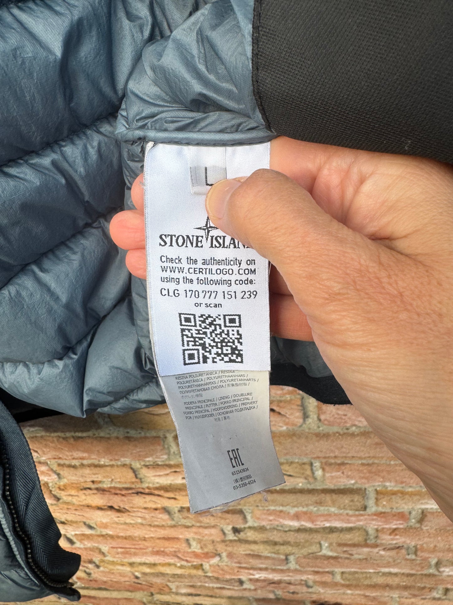 Stone Island Micro Yarn Down Jacket - L