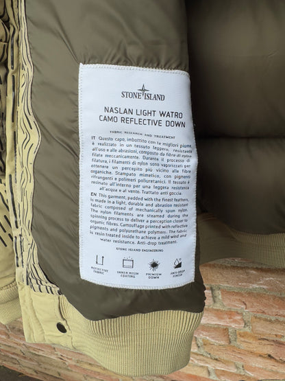 Stone Island Naslan Light Watro Camo Reflective Down Jacket - S