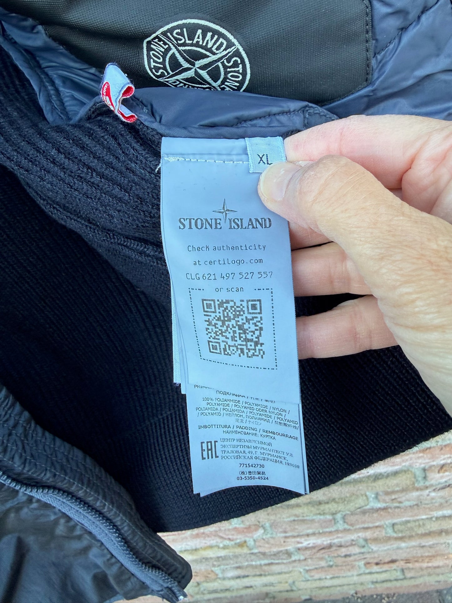 Stone Island Nylon Metal Primaloft-TC and Knit Jacket - XL