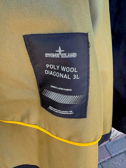 Stone Island Shadow Project Poly Wool Diagonal 3L Jacket - M