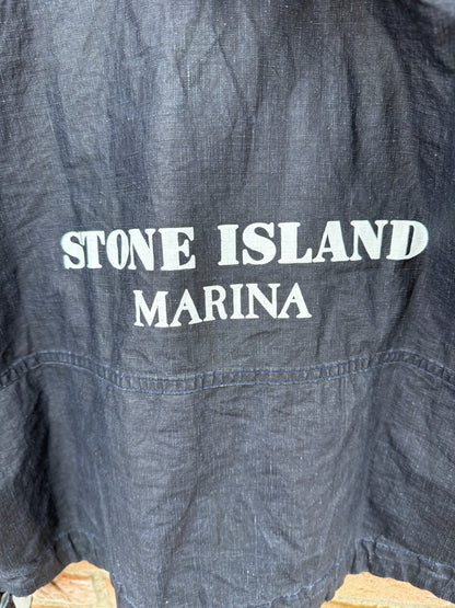 Stone Island Raw Plated Linen Marina Jacket - L