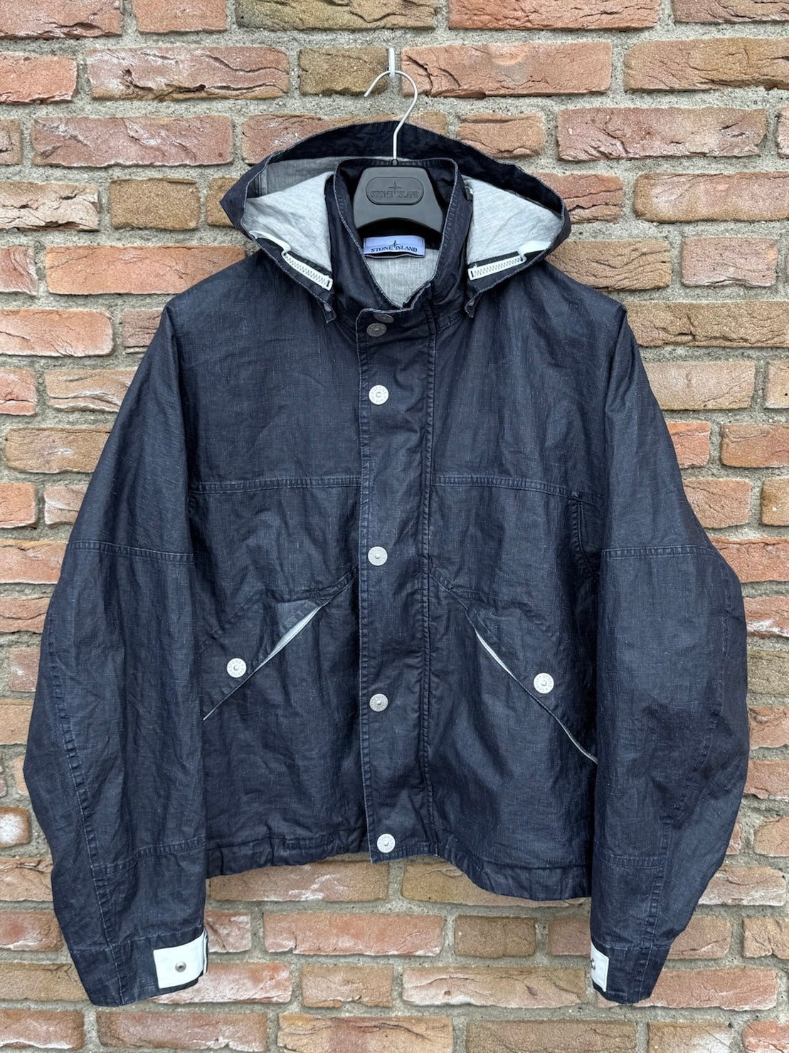 Stone Island Raw Plated Linen Marina Jacket - L