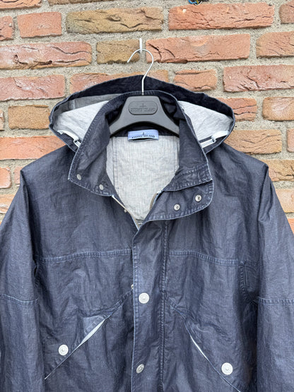 Stone Island Raw Plated Linen Marina Jacket - L