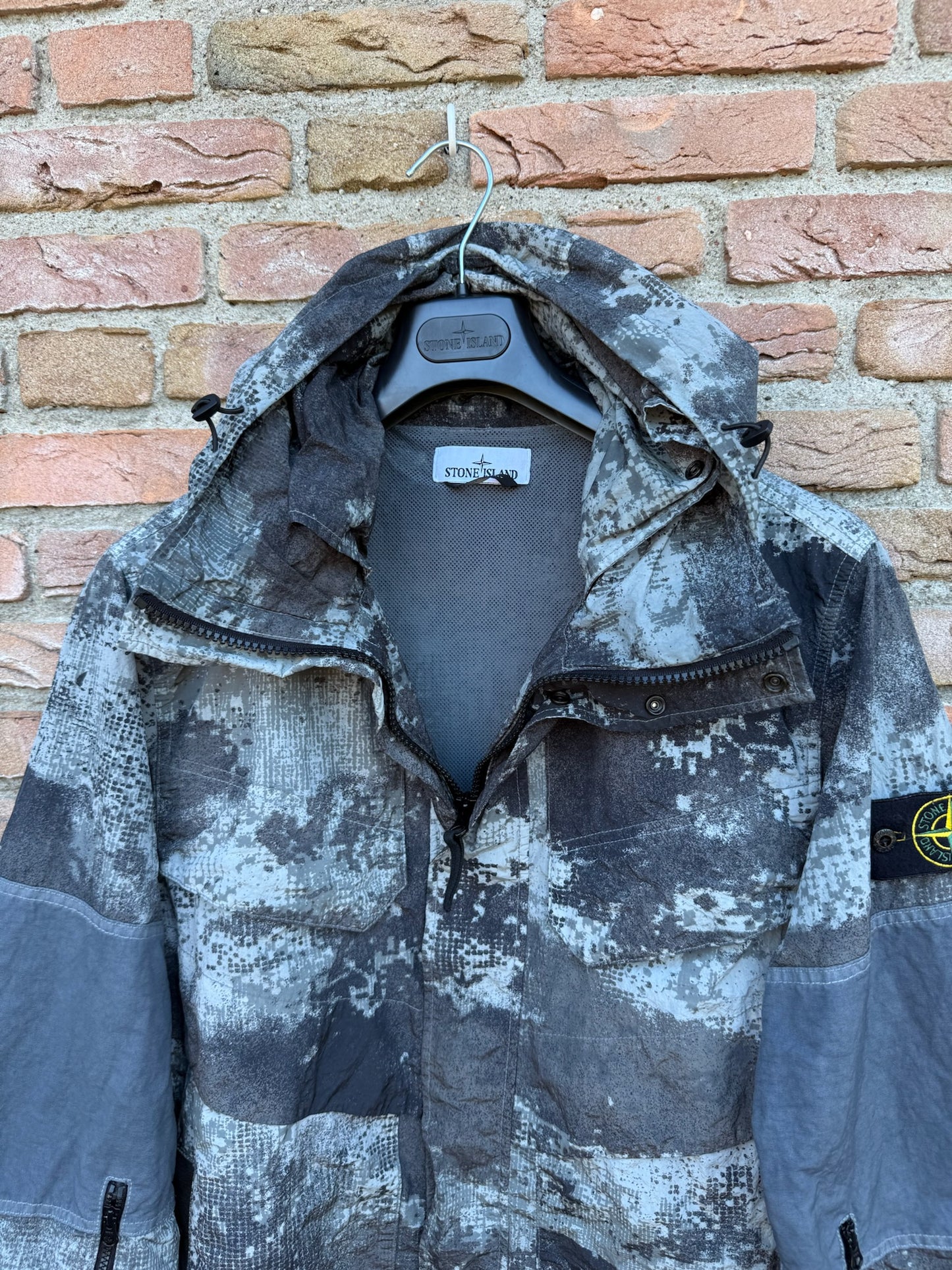 Stone Island Dissolving Grid Camo Jacket - M