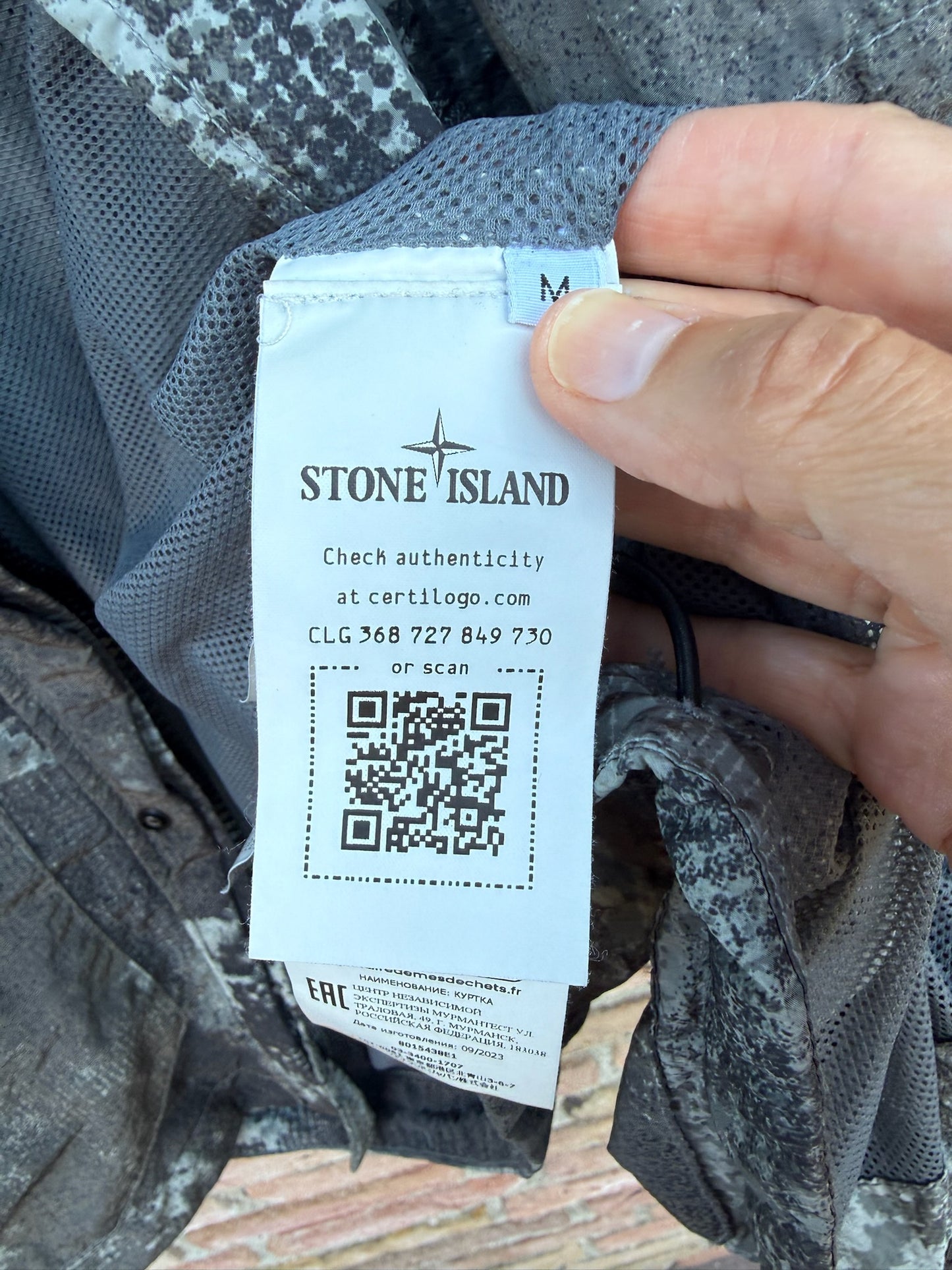Stone Island Dissolving Grid Camo Jacket - M