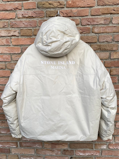 Stone Island Marina Rubber Wax Poplin Daunenjacke - XL