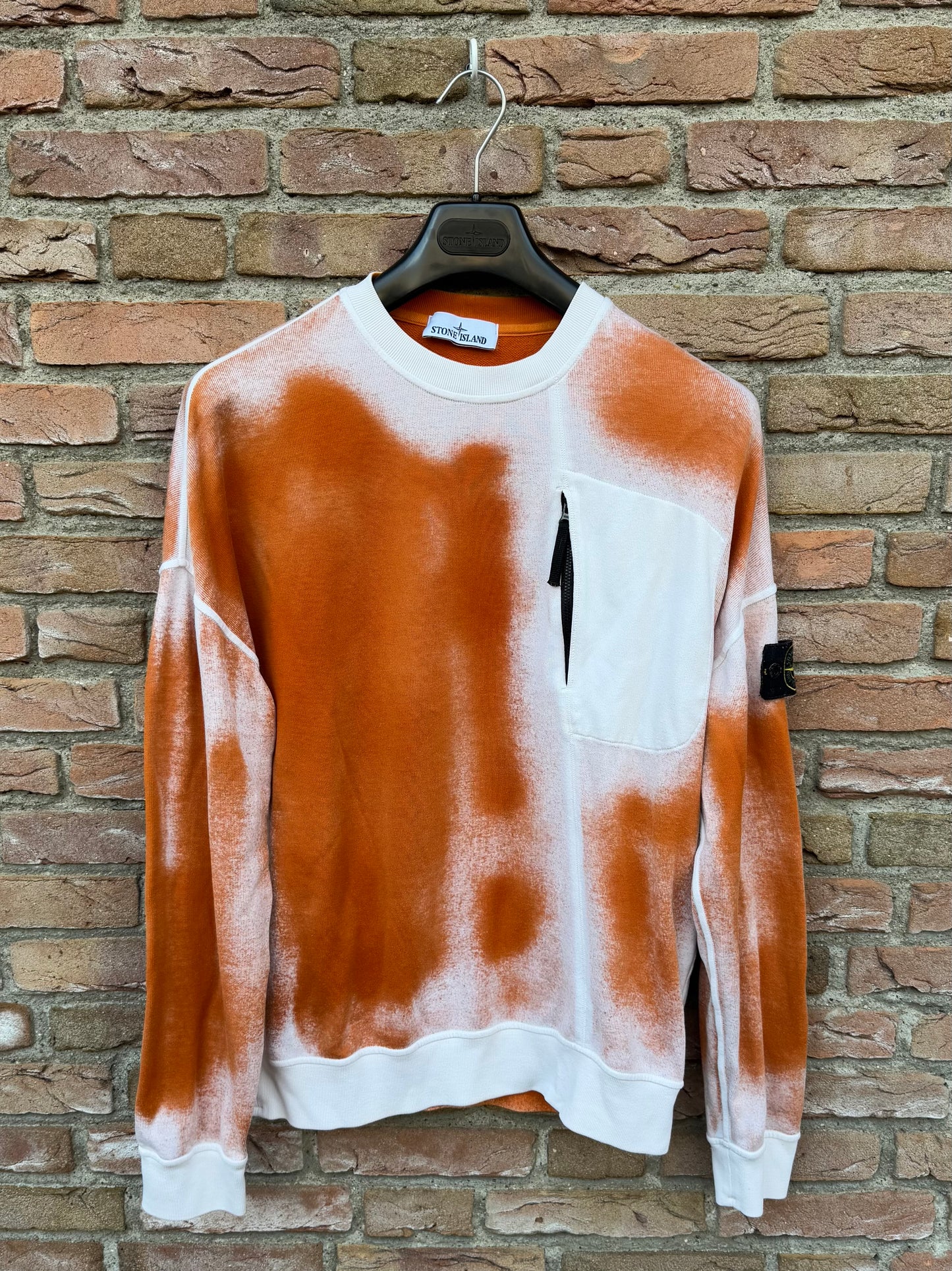 Stone Island Hand Sprayed Sweatshirt - L