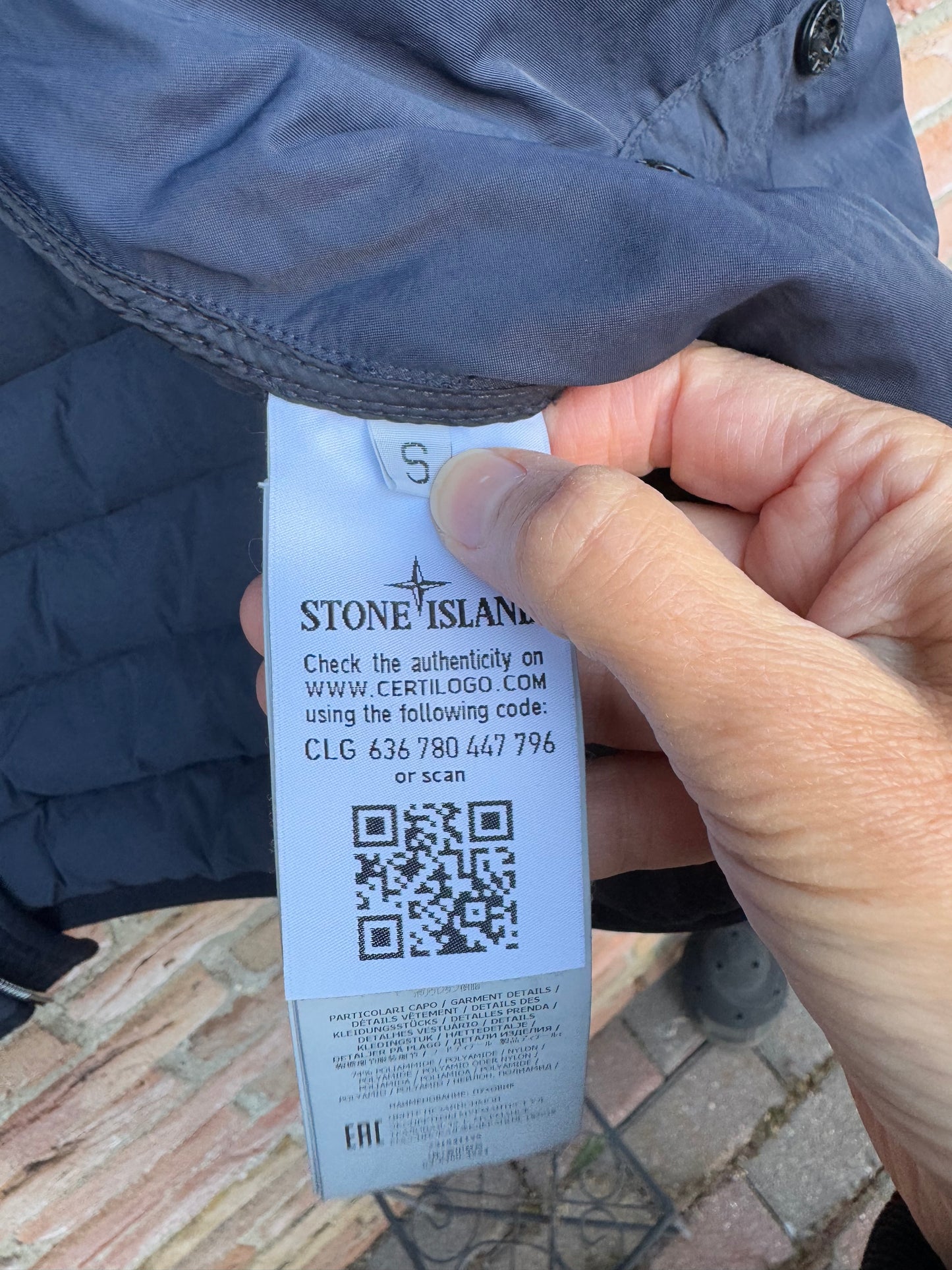 Stone Island Loom Woven Down Chambers Stretch Nylon-TC Jacket - S