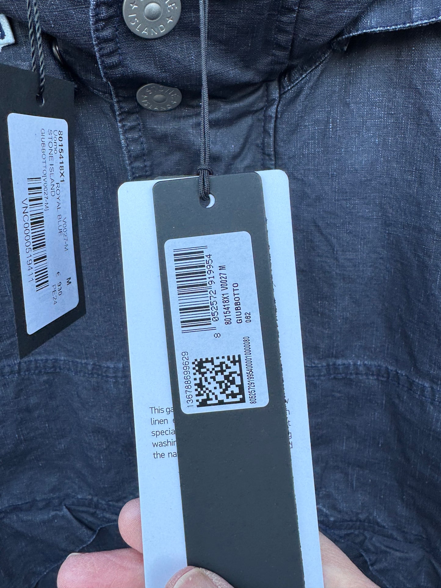 Stone Island Raw Plated Linen Marina Jacke - M