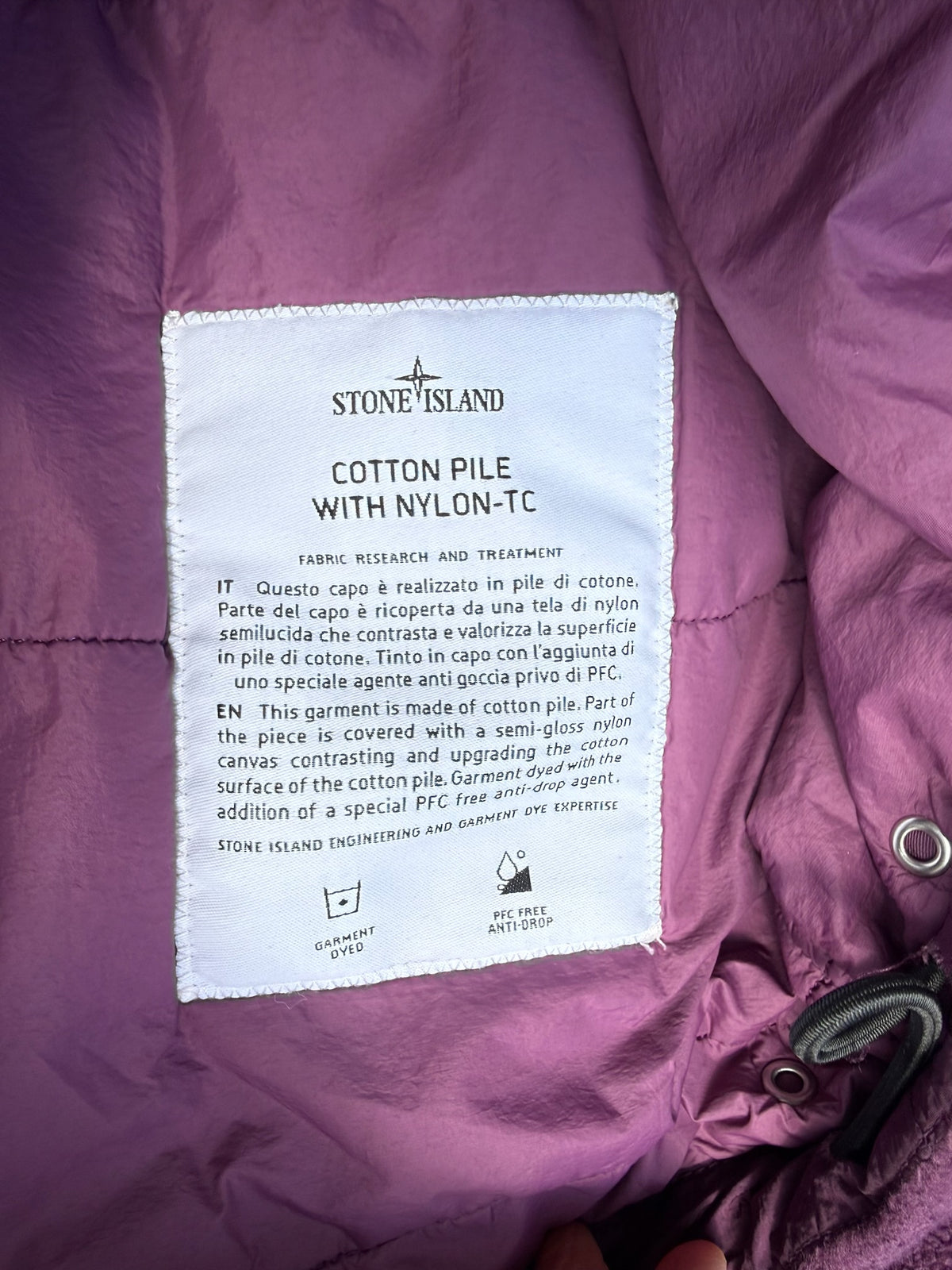 Stone Island Cotton Pile with Nylon-TC Smock - M