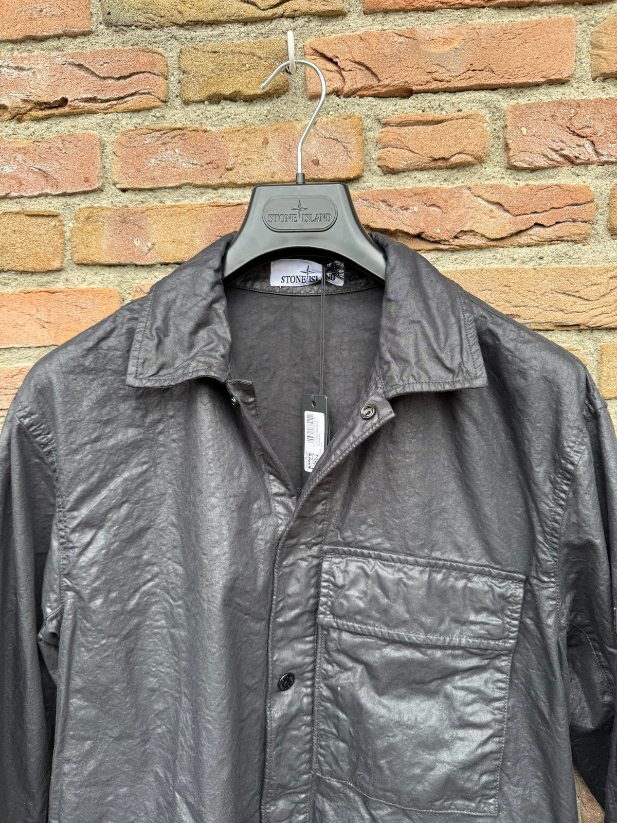 Stone Island Organic Look Nylon Panama-TC Overshirt - S