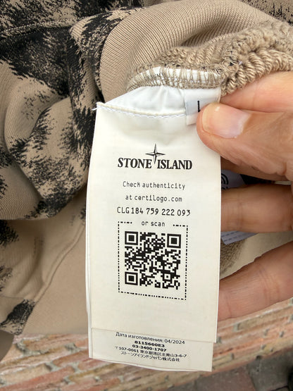Stone Island Earth Mapping Camo Zip Sweatshirt - L